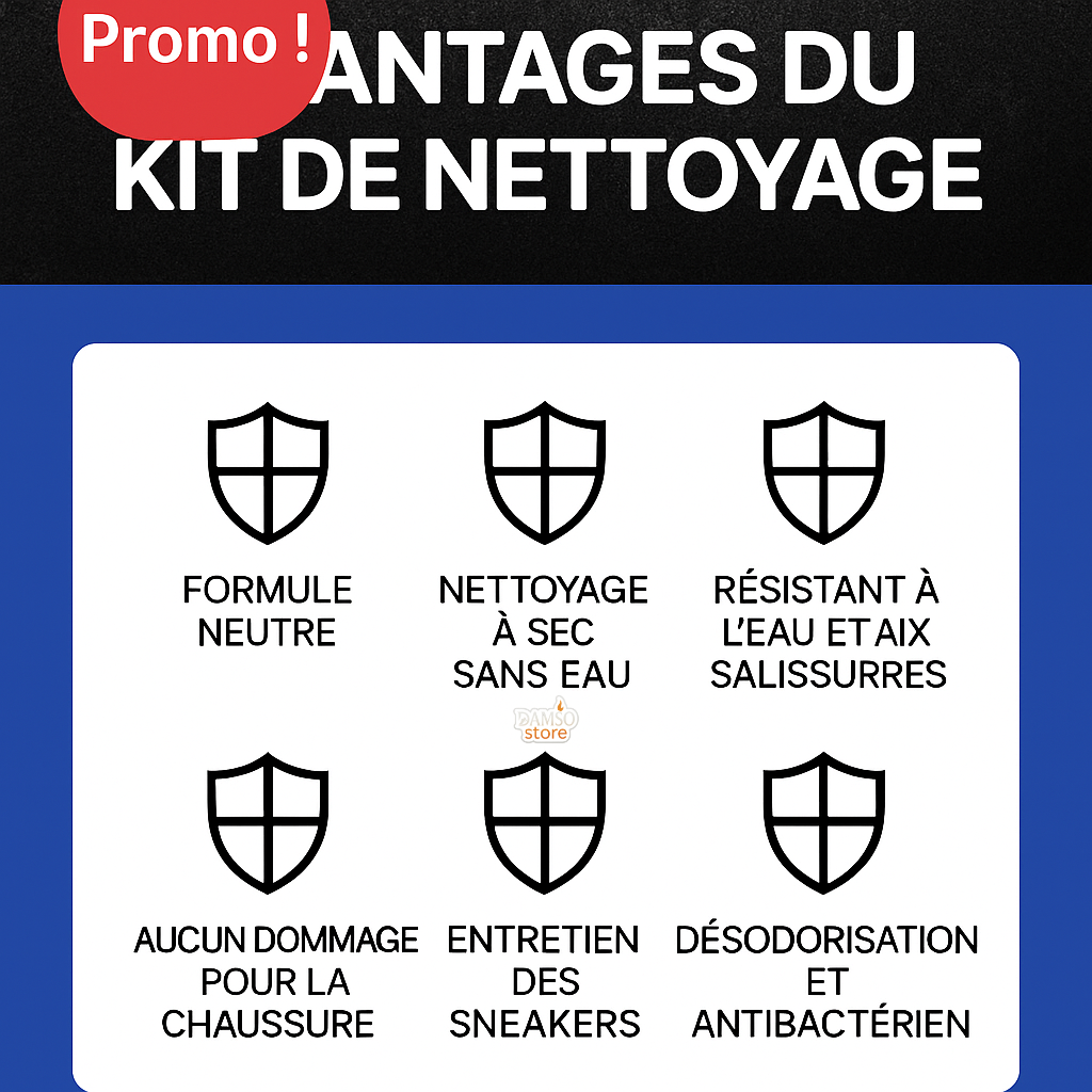 🧼 Kit de Nettoyage Pour Chaussures - Nettoyez, Protégez, Sublimez