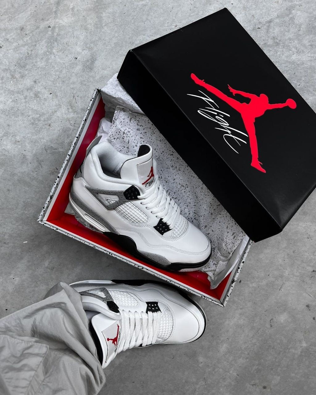 Air Jordan 4 White Cemant