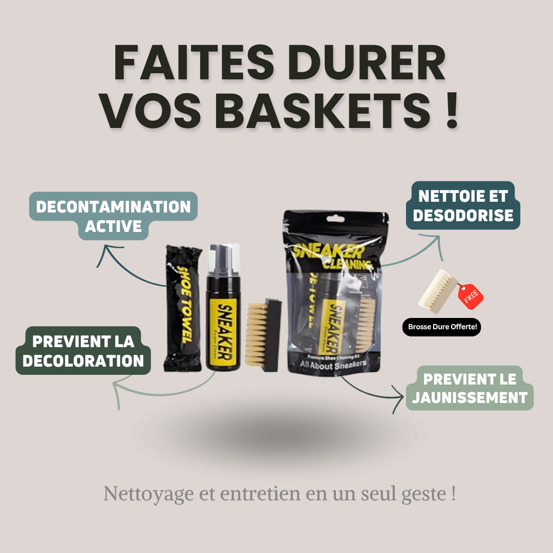 🧼 Kit de Nettoyage Pour Chaussures - Nettoyez, Protégez, Sublimez