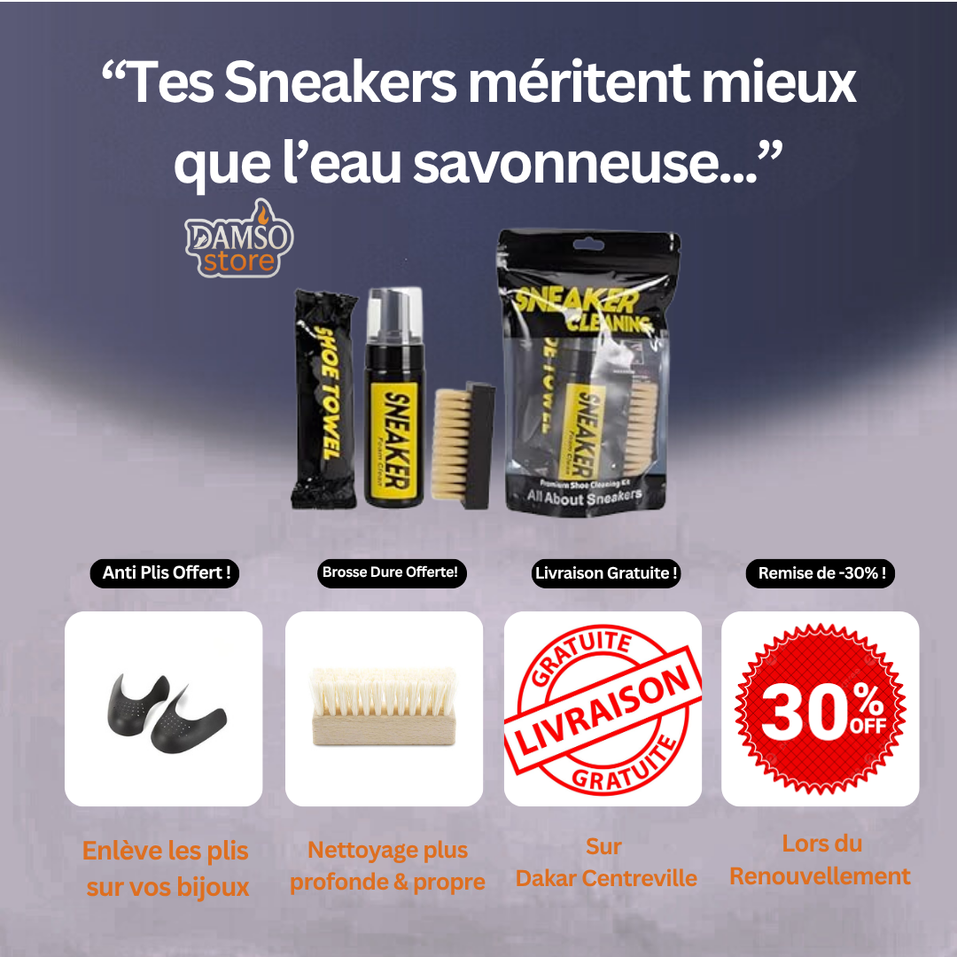 🧼 Kit de Nettoyage Pour Chaussures - Nettoyez, Protégez, Sublimez