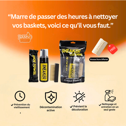 🧼 Kit de Nettoyage Pour Chaussures - Nettoyez, Protégez, Sublimez