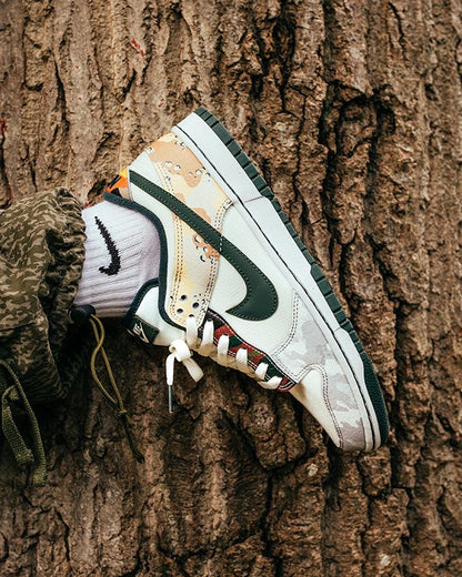 Nike Sb Dun Low Sail Multi- Camo