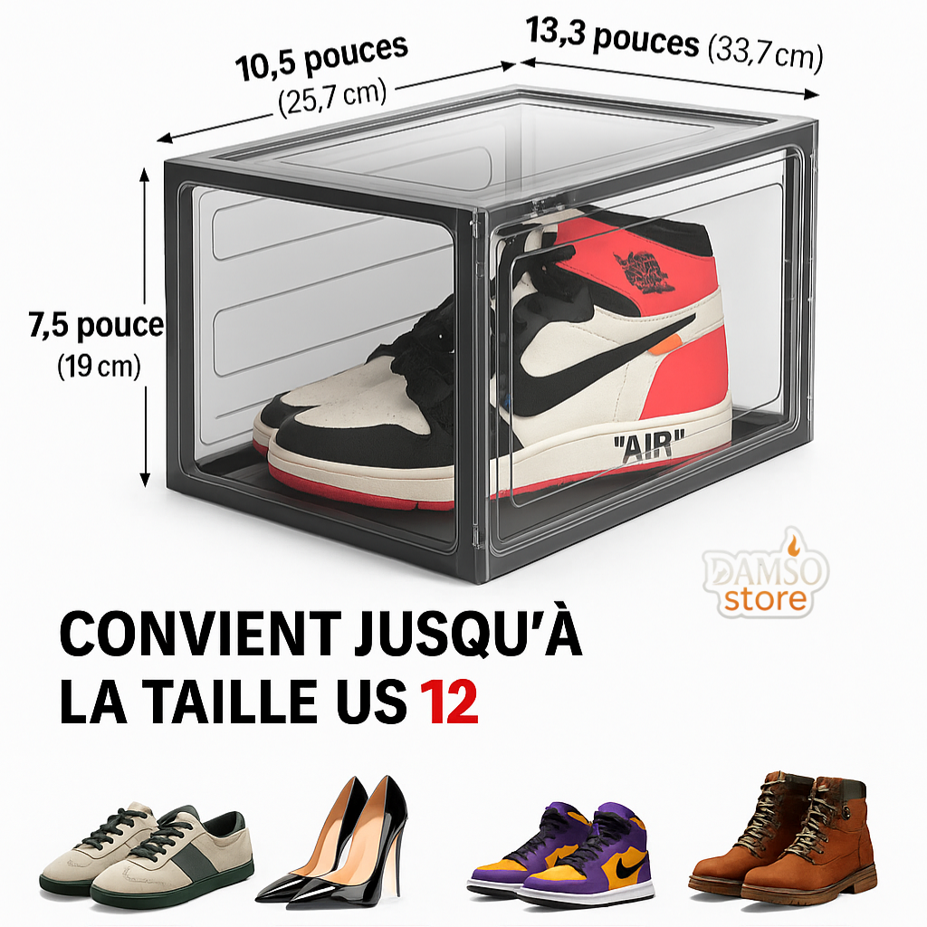 🧼 Boîte à Chaussures Premium – L’Organisation qui Sublime vos Sneakers