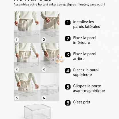 🧼 Boîte à Chaussures Premium – L’Organisation qui Sublime vos Sneakers