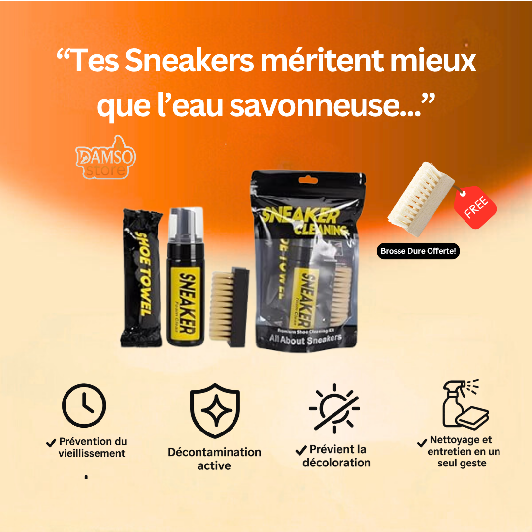 🧼 Kit de Nettoyage Pour Chaussures - Nettoyez, Protégez, Sublimez